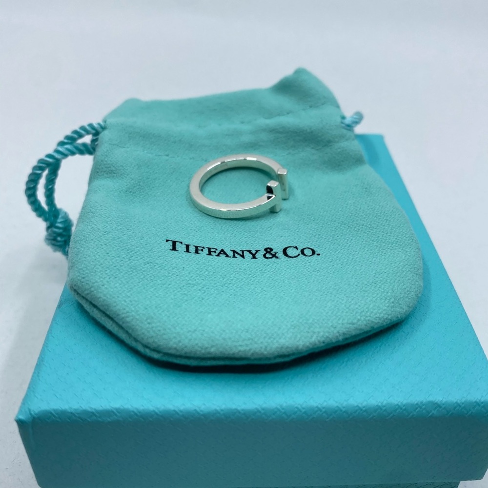 Tiffany & Co. Sterling Silver T Square Ring - Picture 5 of 8